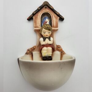 'Worship' Hummel Goebel Wall Holy Water Font Figurine No.164